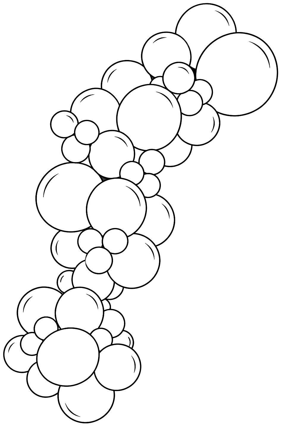 Balloon garland diagram
